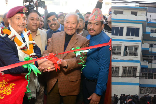 स्थानीयको सक्रियतामा बनेको प्रहरी वृत्त बौद्धको भवन हस्तान्तरण